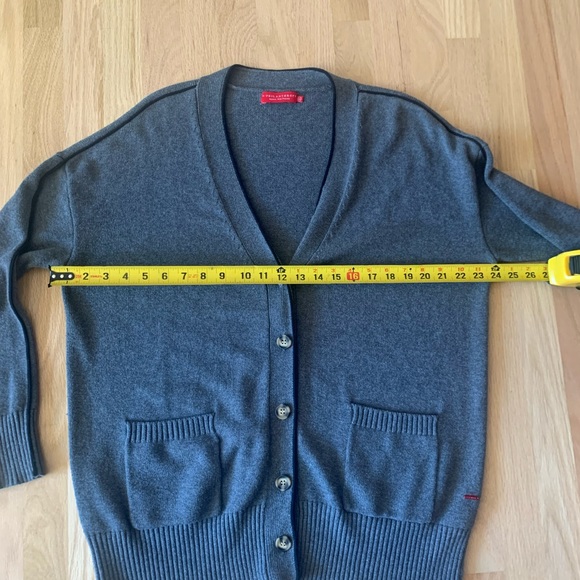 n: philanthropy  Sweater Cardigan Buttoned Gray Sz medium Cotyon Silk - Picture 5 of 7